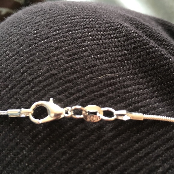 925 Chain Necklace with Alloy Key Pendant - Picture 2 of 3